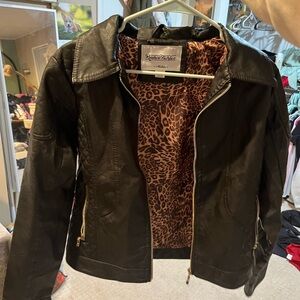Black Women's pleather Jacket